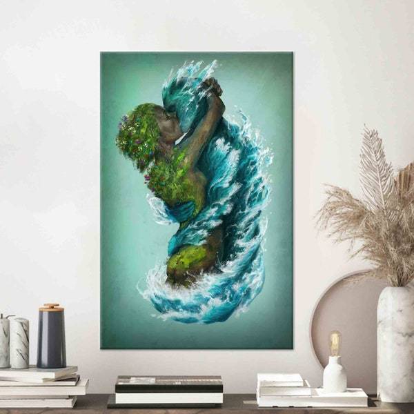 Water Hug - Πολυτελής φωτεινός πίνακας