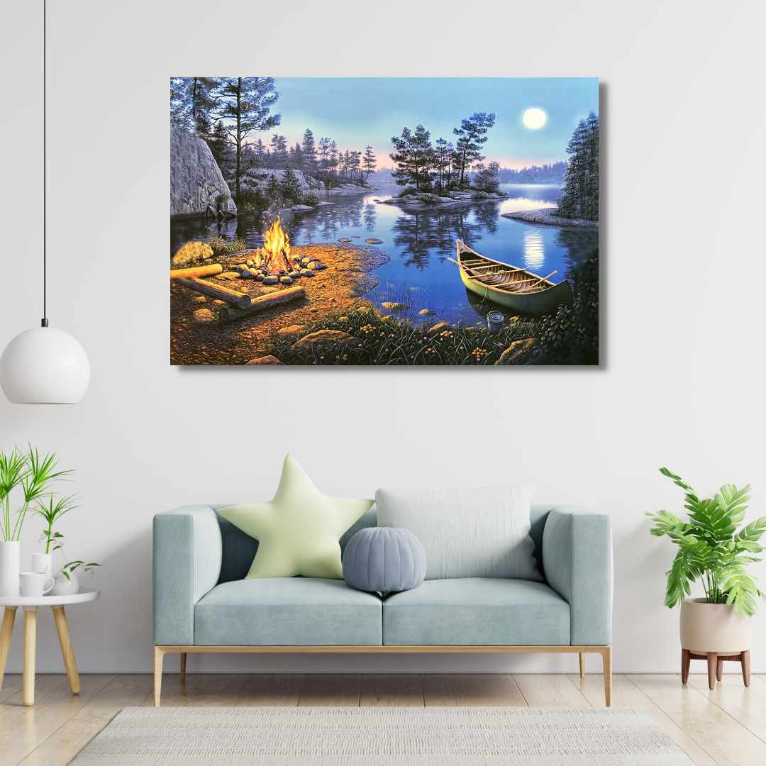 Fishing 2 - Πολυτελής φωτεινή ζωγραφική